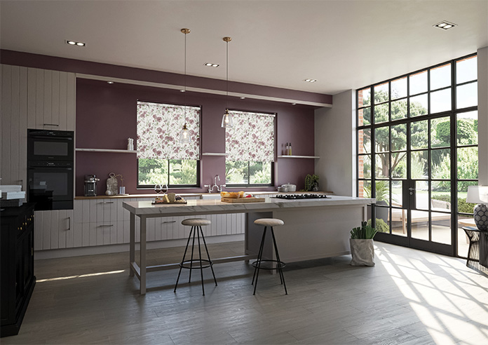 Watercolour Floral, Rosewood Pink - Twist&Fit Roller Blind - Image 7